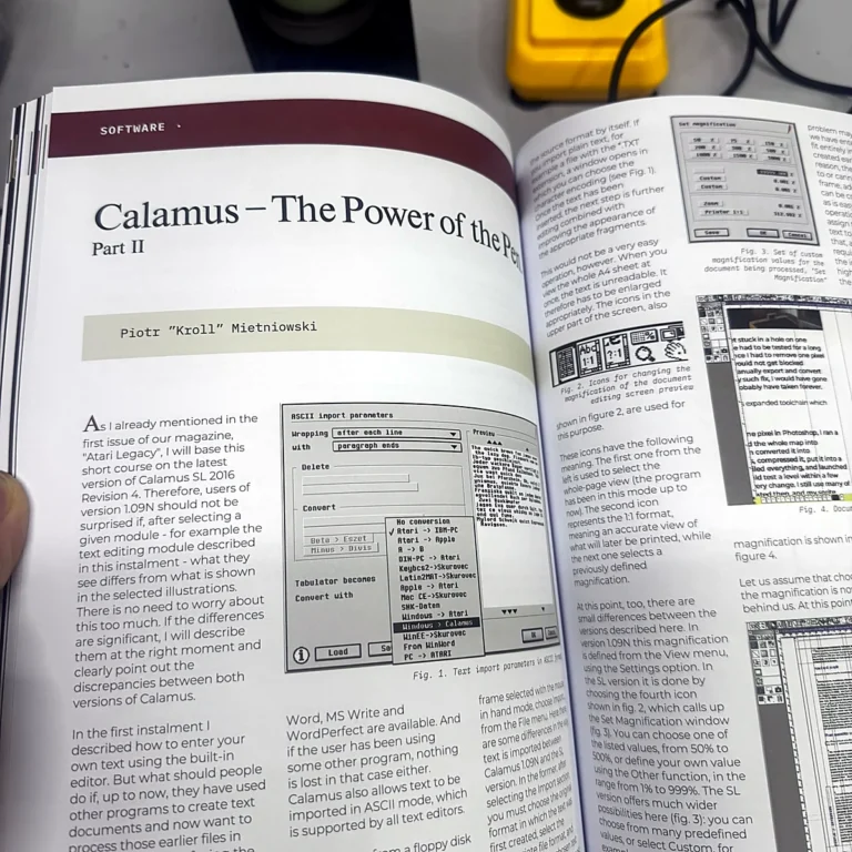 Artículo sobre Calamus, segunda parte, en Atari Legacy número 2